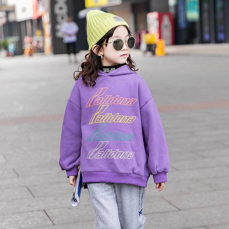 フードスウェット スタイルベルベットプリントトップス プルオーバー オータム 秋物 ウィンター 冬物 キッズ トレンディボーイ19876518021