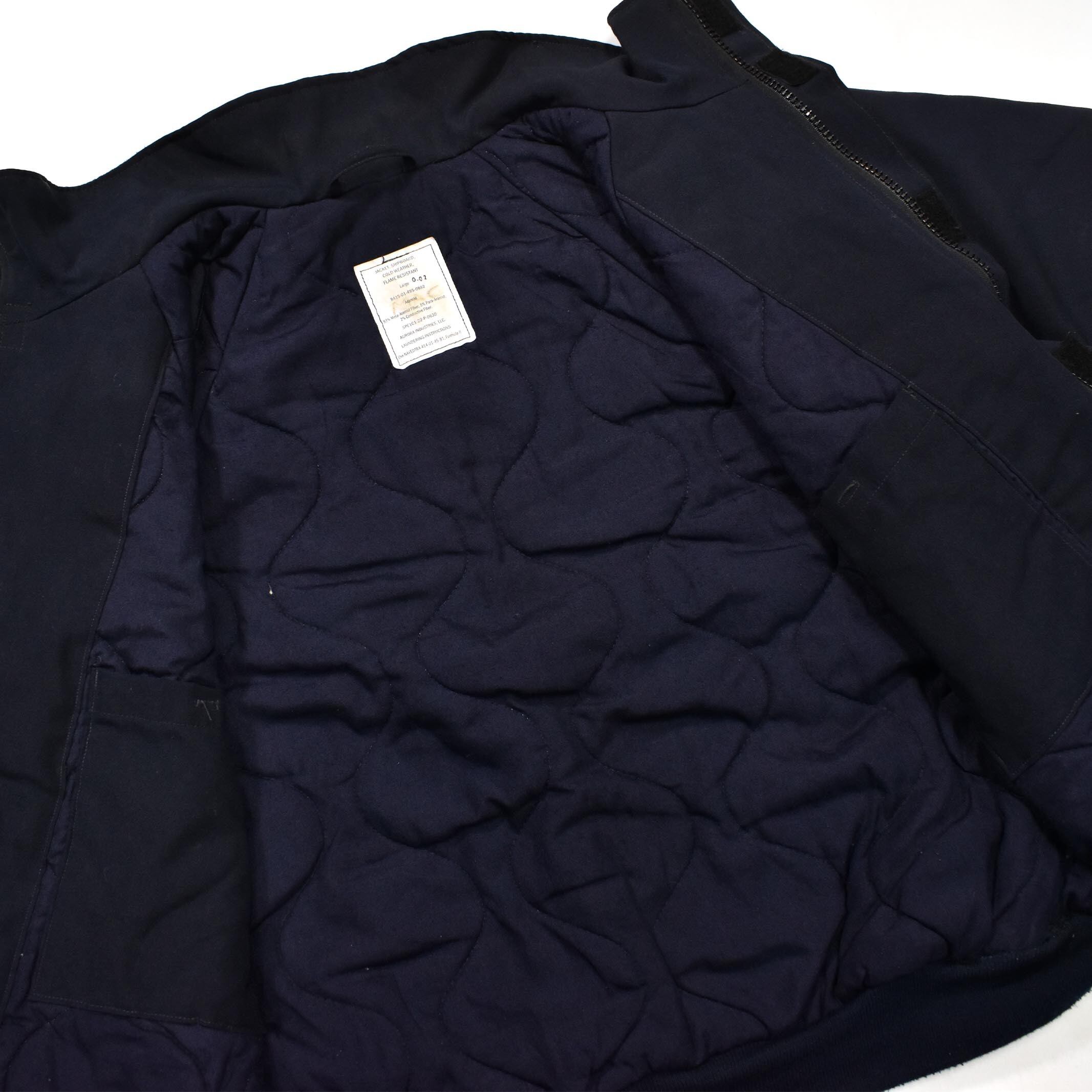 L] 22' U.S.NAVY Shipboard Cold Weather Jacket Back Stencil | mongos