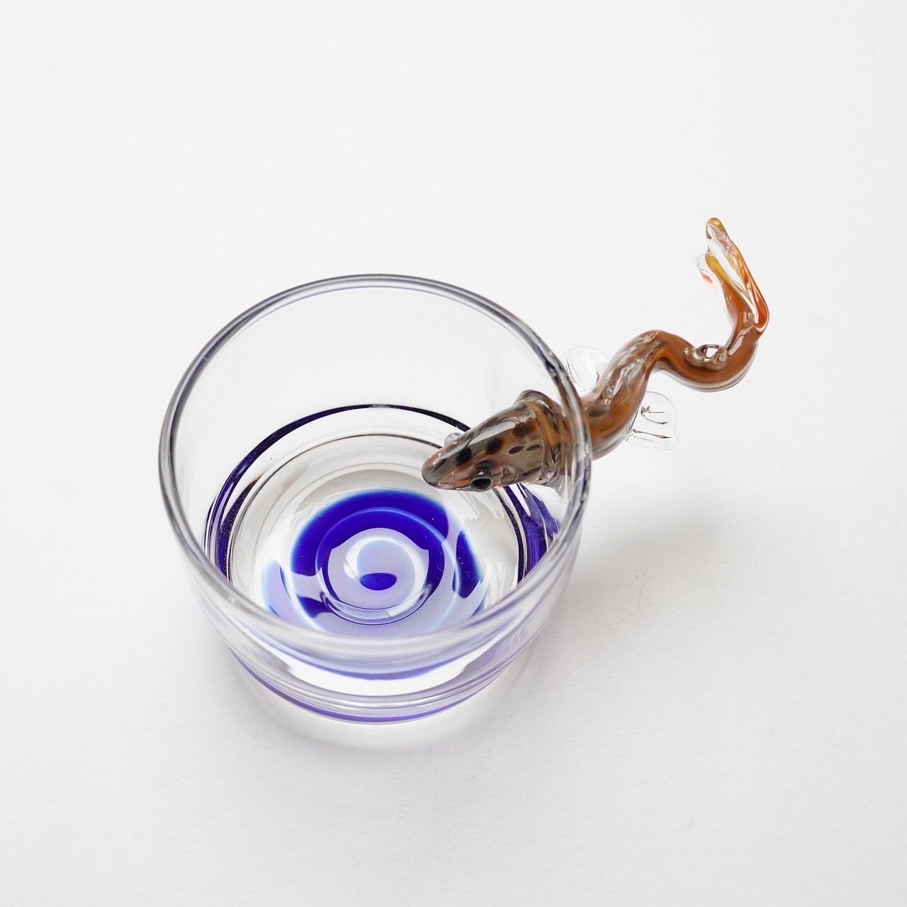 竹川久仁子】耐熱ガラス あまごぐい吞み T-19-A | ろにせら ギャラリー