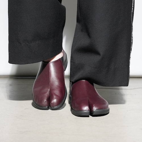 Leather "TABI" Low - Flat Horse 〈Burgundy〉