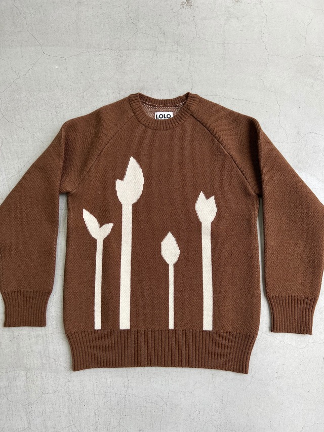 LOLO【ロロ】jacquard pattern sweater(merino&shetland wool)