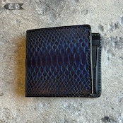 【限定商品】ビルフォールド サンタフェ マットパイソン(藍染)