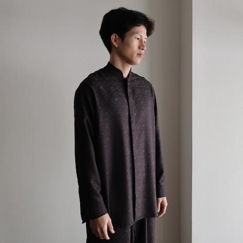 nonnotte “Round Tailor Oversized Shirt ( Smoke Berry )”