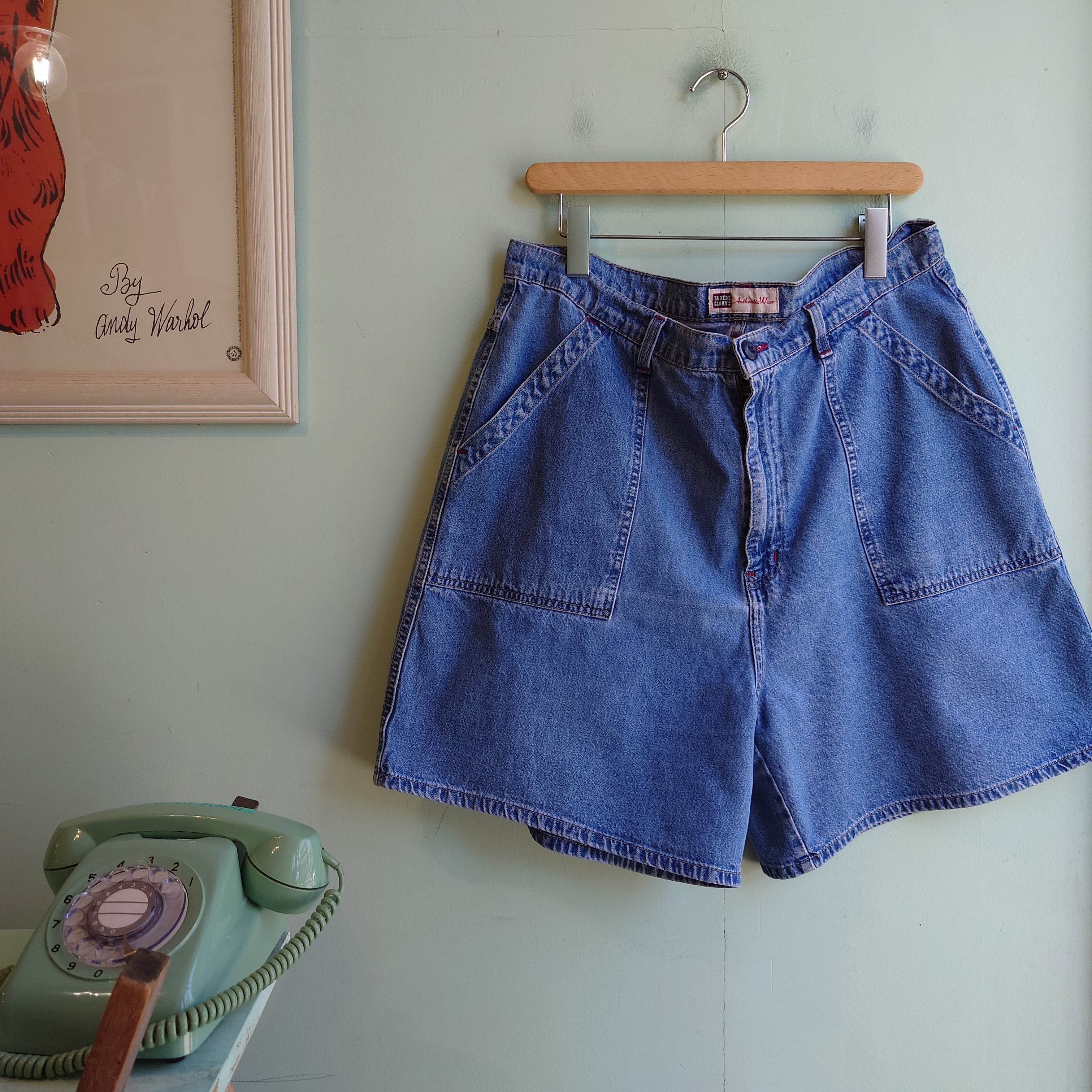 LEE 80-90s vintage デニムショーツ ブラックデニムショーツ サイド