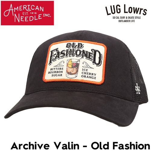 AMERICAN NEEDLE アメリカンニードル メッシュキャップ メンズ レディース 5パネルキャップ 刺繍キャップ Archive Valin Old Fashion SMU789A-OLDFASH BLK 日本代理店正規品