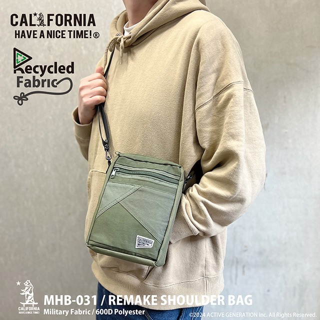 CALIFORNIA HAVE A NICE TIME! / カリフォルニアハブアナイスタイム REMAKE SHULDER BAG リメイクショルダーバッグ MILITARY ミリタリー ベアー レディース メンズ ブランド
