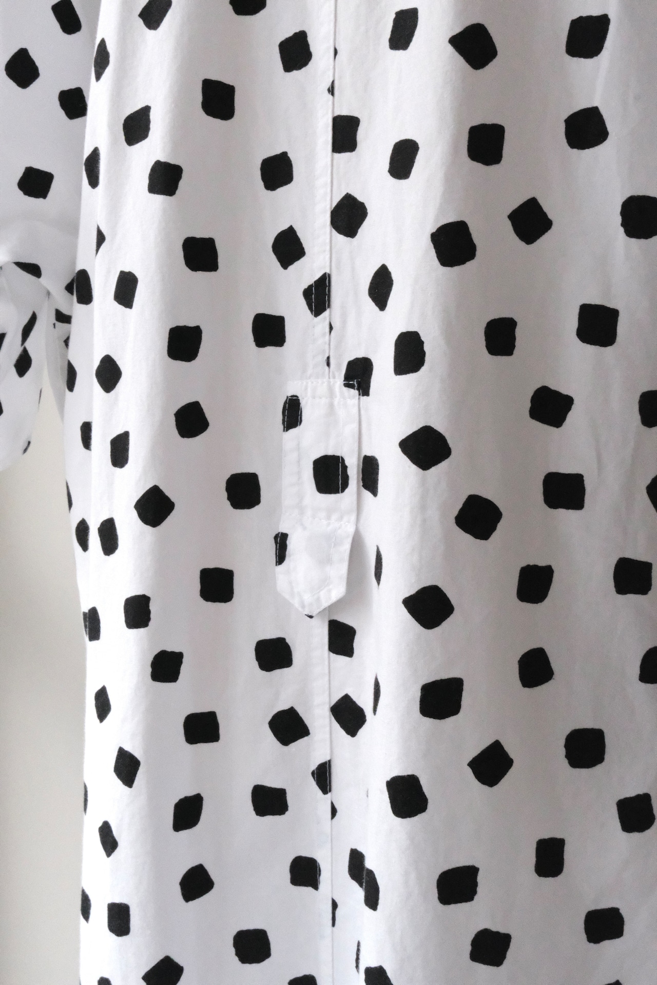 80's mood square dot shirt dress