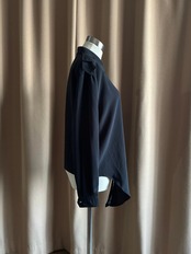 epaulet design mode black shirt-4991-9