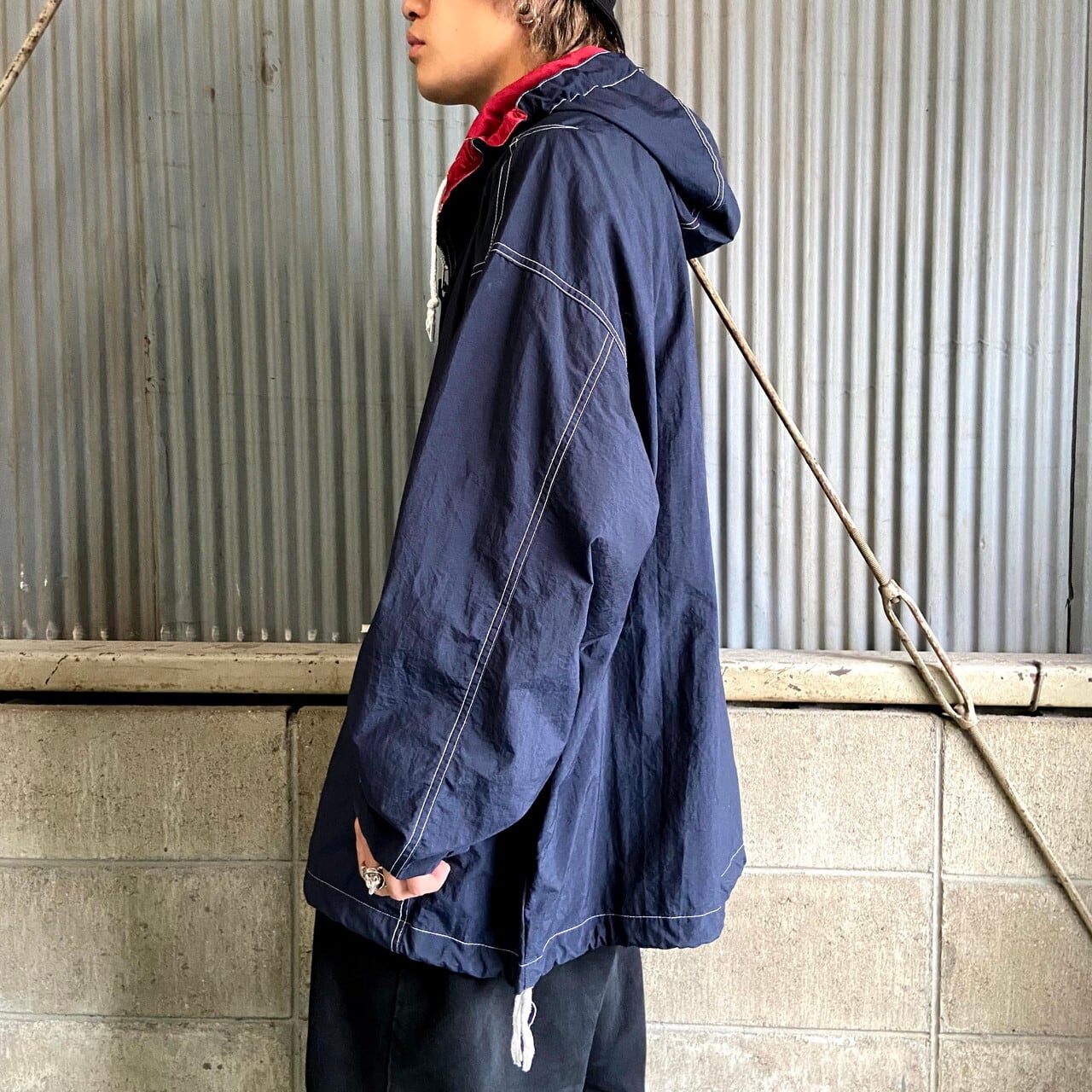 ビッグサイズ NORTH COUNTRY ナイロンアノラックパーカー メンズ2XL