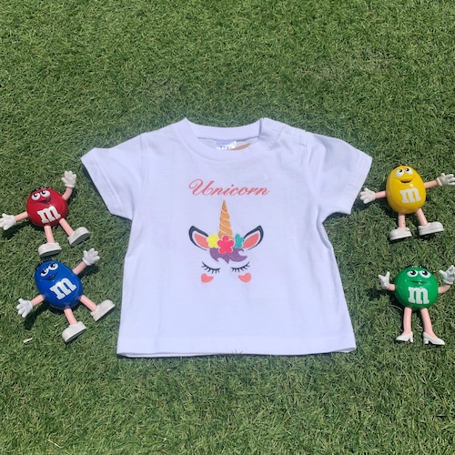 【SIZE：90】KIDS TEE　刺繍　アップリケ