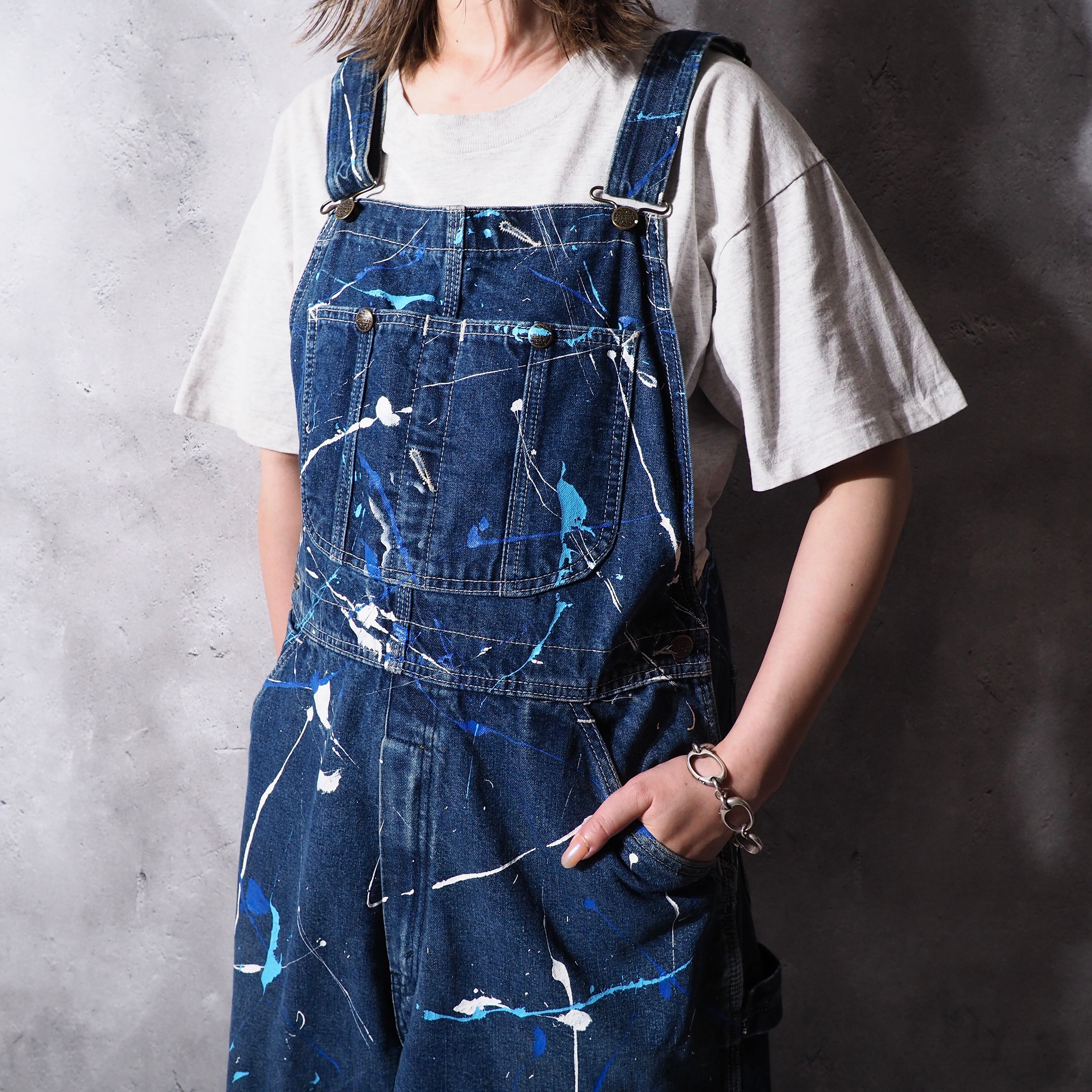 1990s ” Roebucks ” Hand painted Design vintage loose silhouette Over all