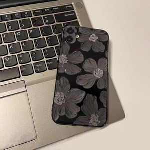 【予約】Black Flower Art iPhone Case