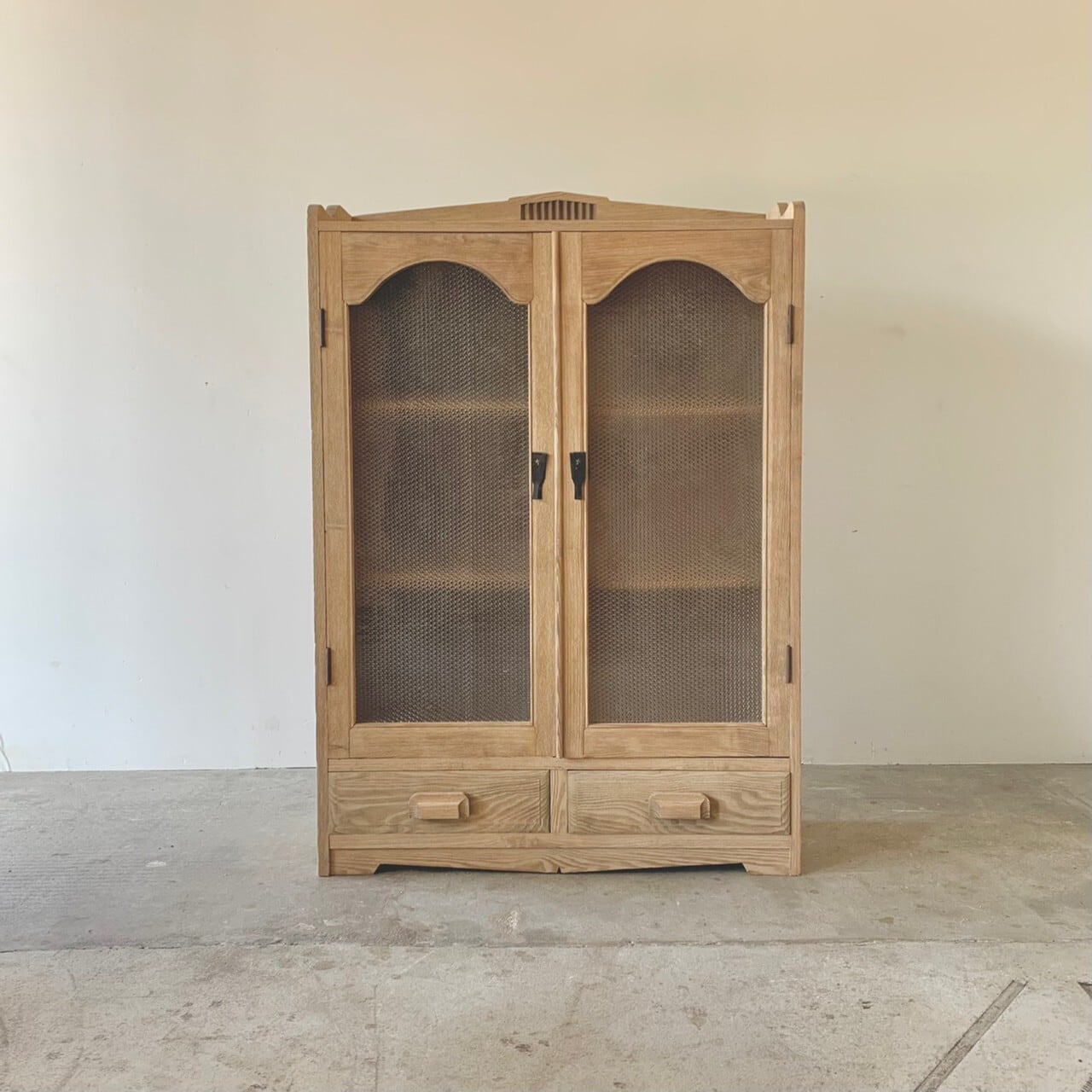 キャビネットチェスト　ガラスケース　古家具　0720