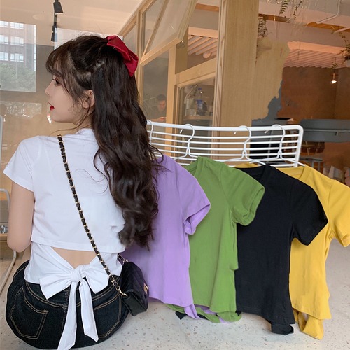 ✞ サマーラウンドネックショートホルタースリムTシャツ 大人女子☆ 夏物 ✞ゴスロリ SM ミリ 甘ロリ クラロリ 和ロリ エレガント 黒ロリ 姫ロリ 華ロリ BB-BB2521174