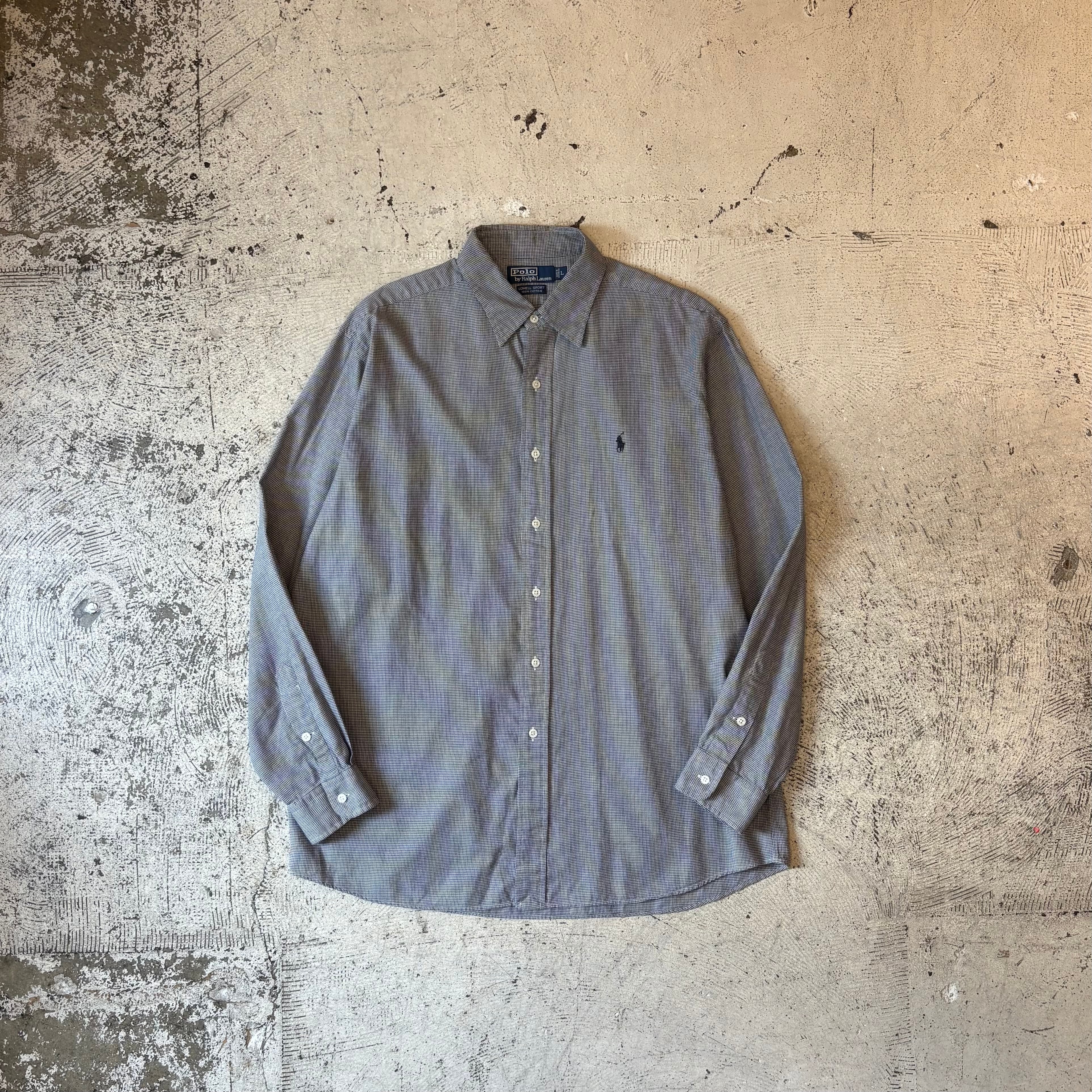 POLO Ralph Lauren 90s LOWELL SPORT Puppytooth Pattern L/S Short