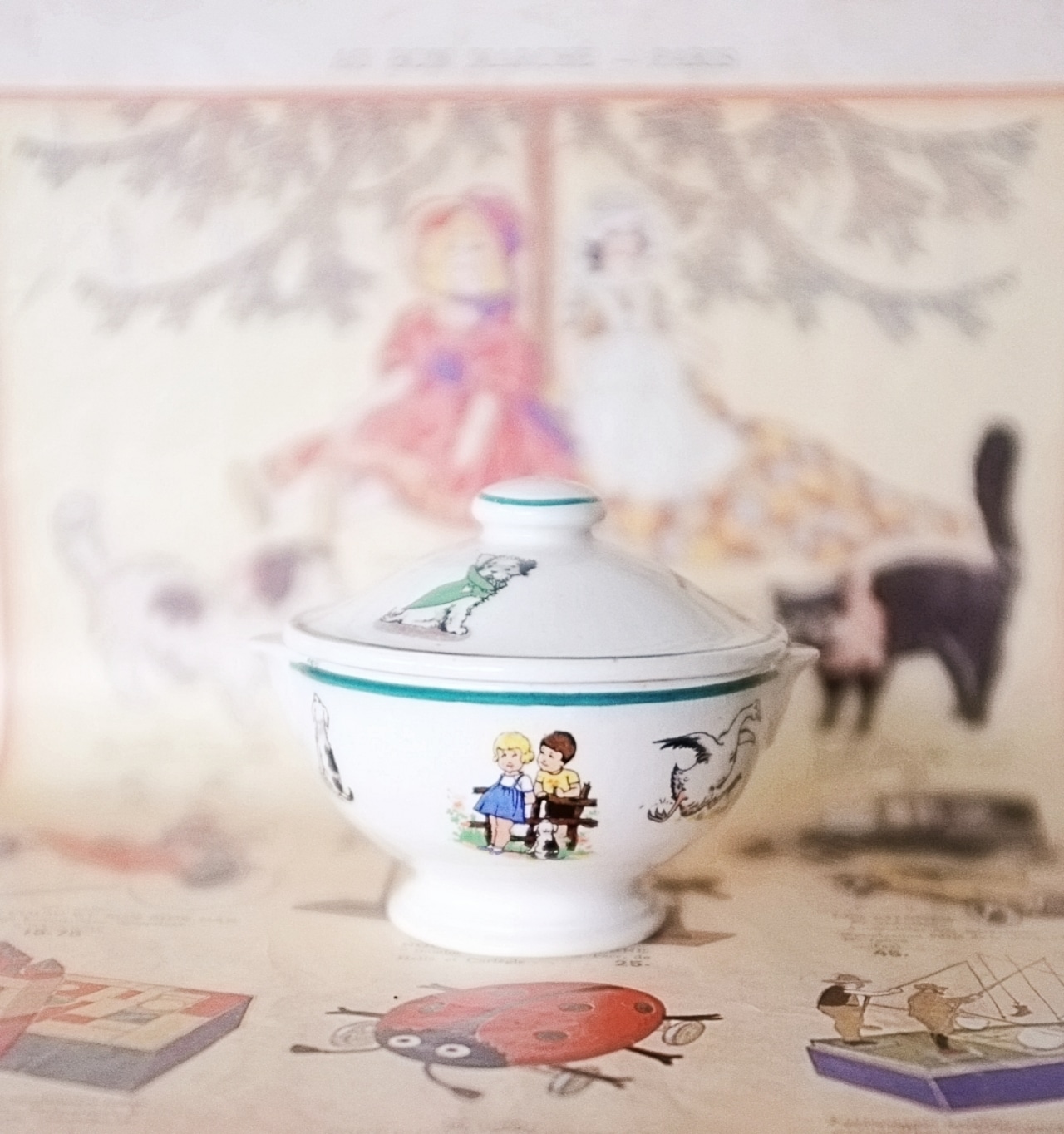 Creil et Montereau 子猫と子犬と小鳥と少年少女とスーピエールb ディネット クレイユモントロー