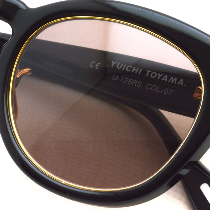 ヨウジヤマモト ウェリントン サングラス 眼鏡 日本製 ブラック ゴールド YUICHI TOYAMA / U-128RS IND / SG 07 Black/Gold - VBR-01 lenses