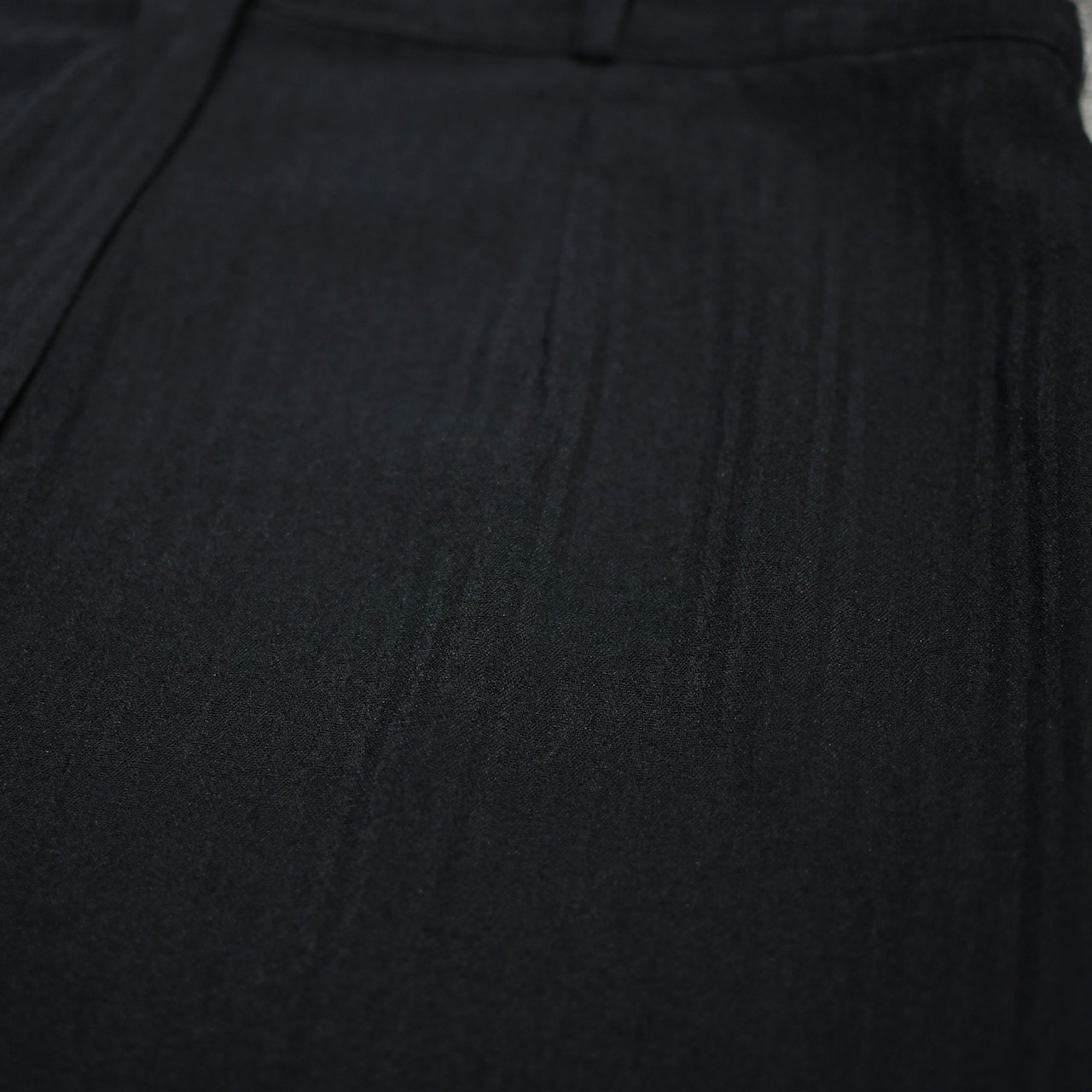 wide silhouette stripe sheer pants black
