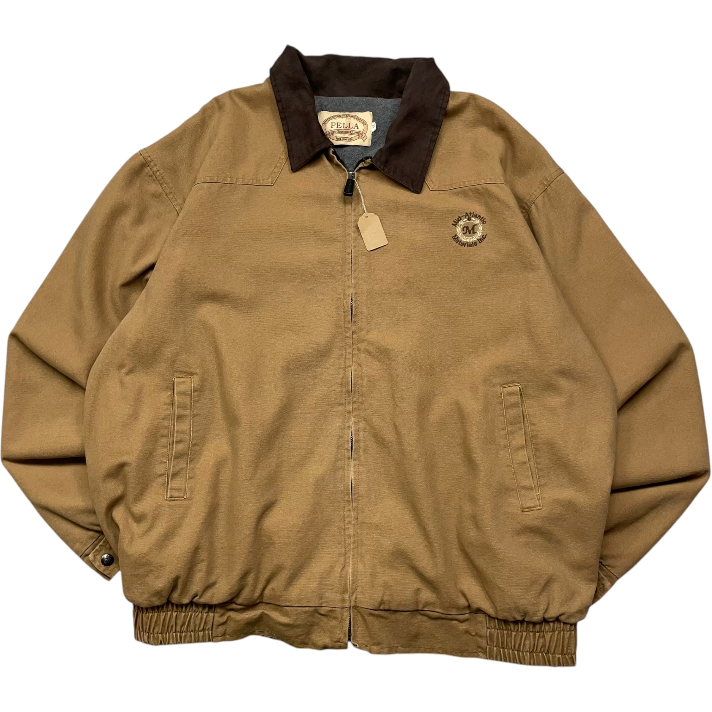 《XL》 PELLA ダックジャケット 企業ロゴ ブラウン no.5218