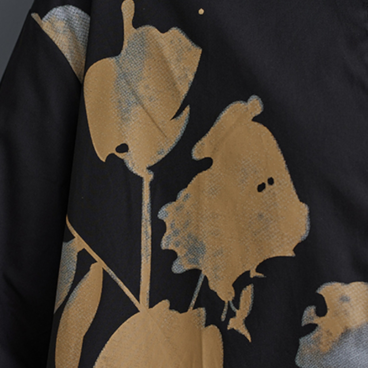 フラワープリント オーバーサイズ シャツワンピース 00023