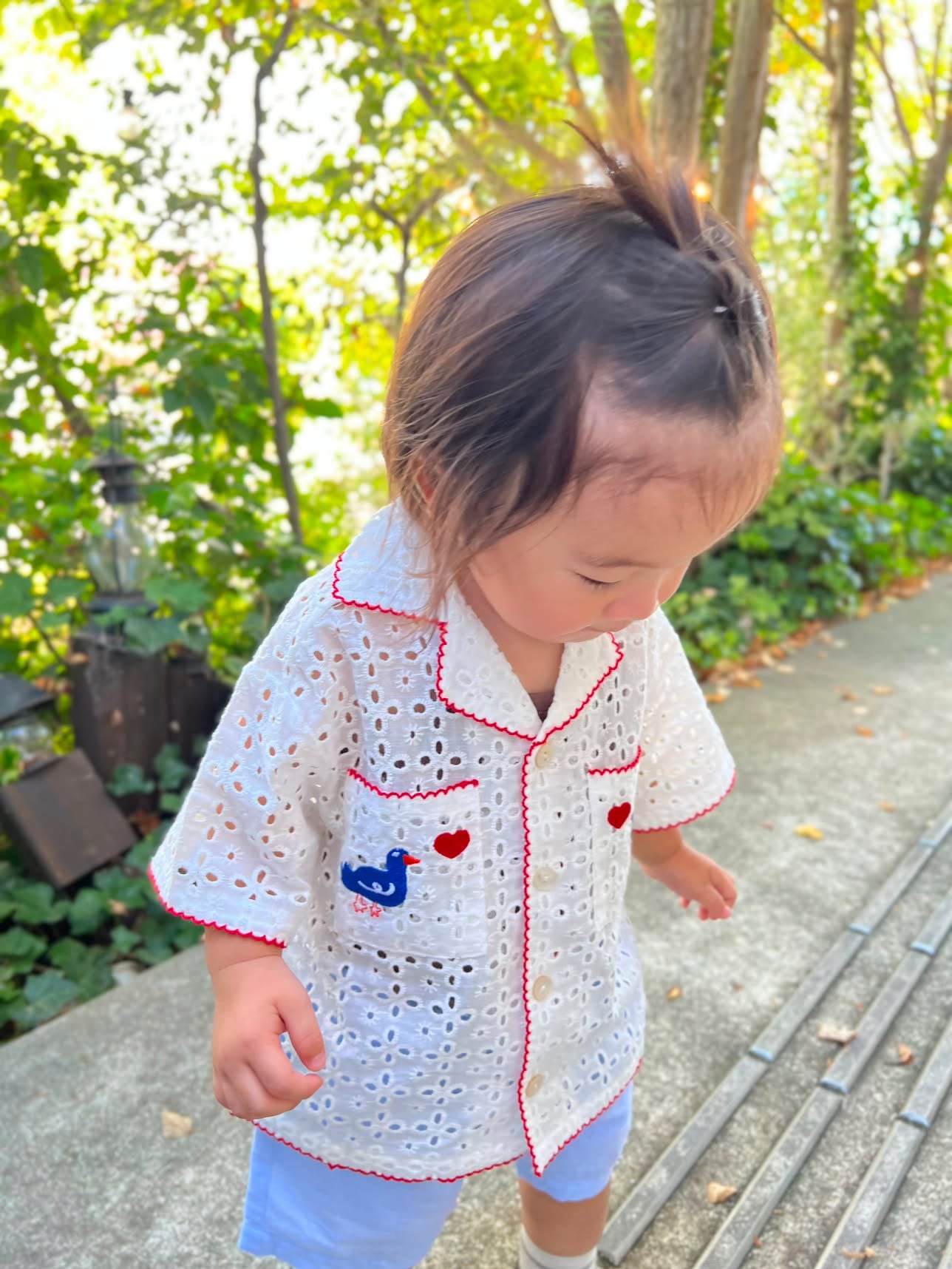 【即納】vintage lace shirt <kids>