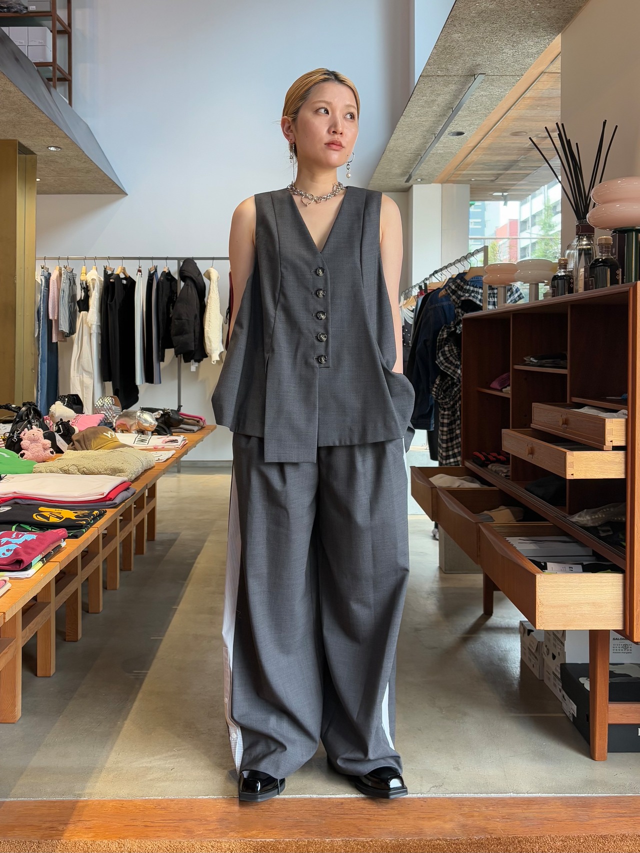 【25AW】ENFOLD エンフォルド / FLARE VEST - 3