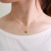 自由自在な使い方が特徴的！ K10YG Kakeraネックレス A貨翡翠  jd_ne1156