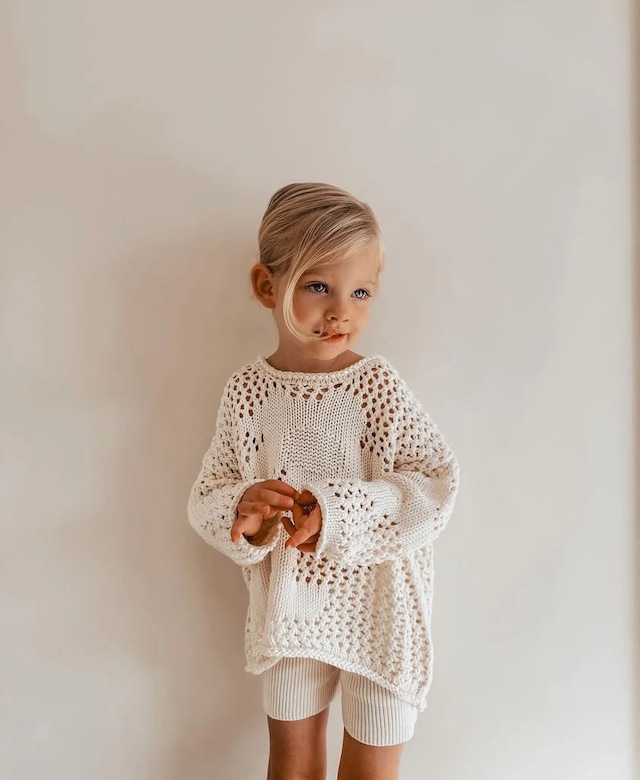 【即納】送料無料　BELLE & SUN Crochet Pullover / Natural