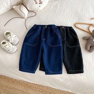 【BABY&KID】冬作厚手ポケット付きデニムパンツ