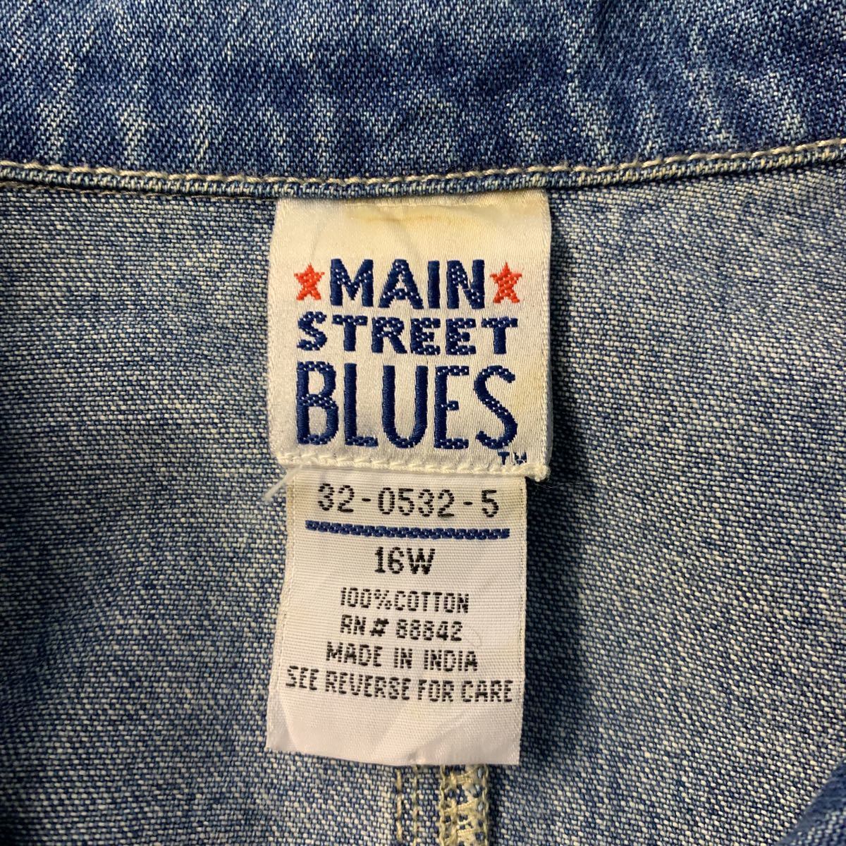 MAIN STREET BLUES デニムジャケット ウィメンズ 16W XL ブルー デニム