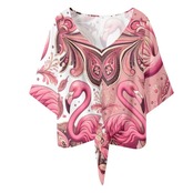 Women‘s’ V-neck Streamers Chiffon Blouse Paisley 4701