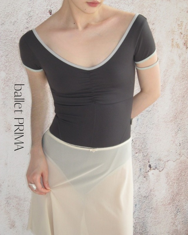 【Typha】V-neck Asymmetrical Strap Leotard P0185