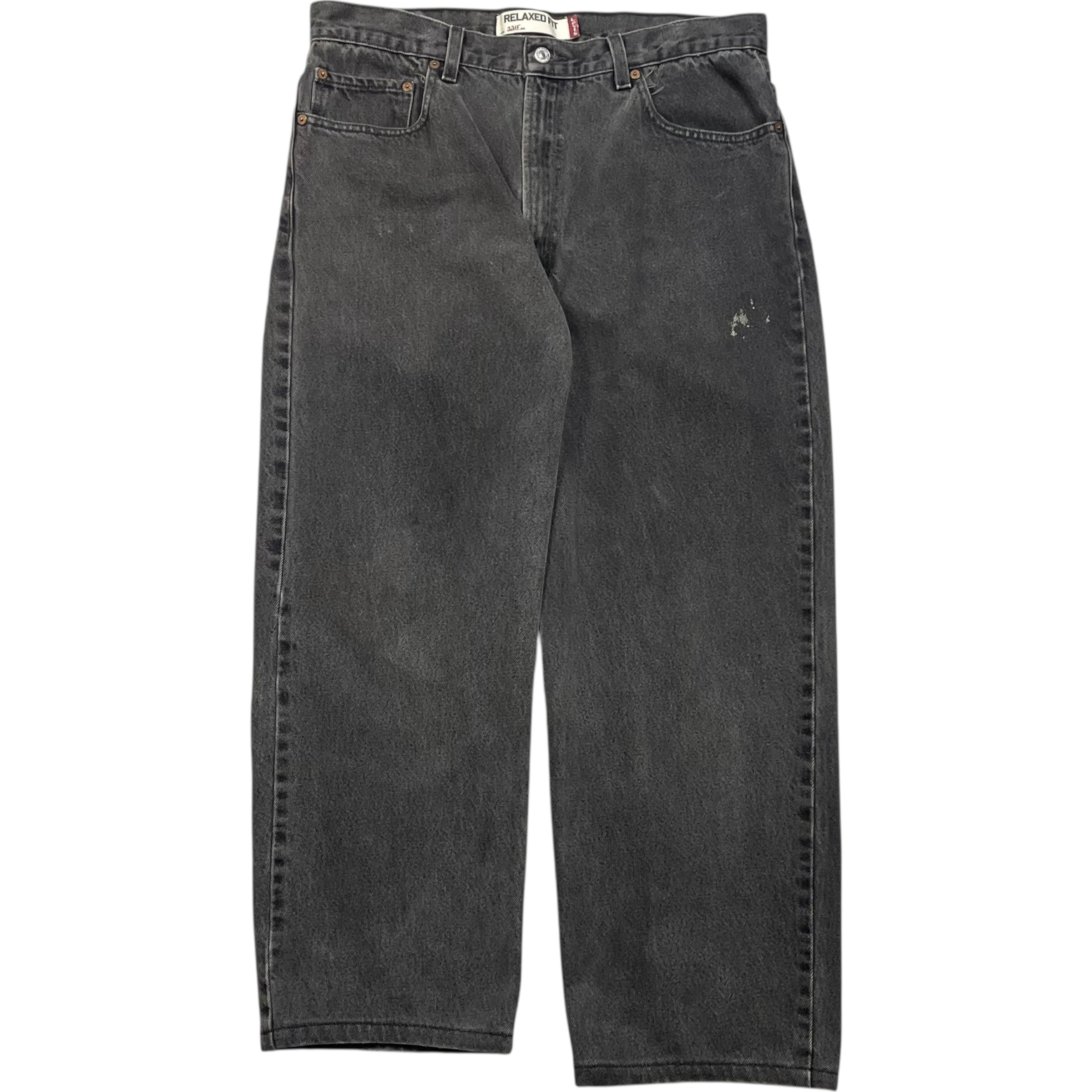 《実寸 W35 L26》 Levi's リーバイス ブラックデニム 550 フェード 色落ち no.9884