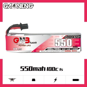 GNB A30 LiHV 1S 3.8V 550mAh 100C A30 Cabled LiPo Battery