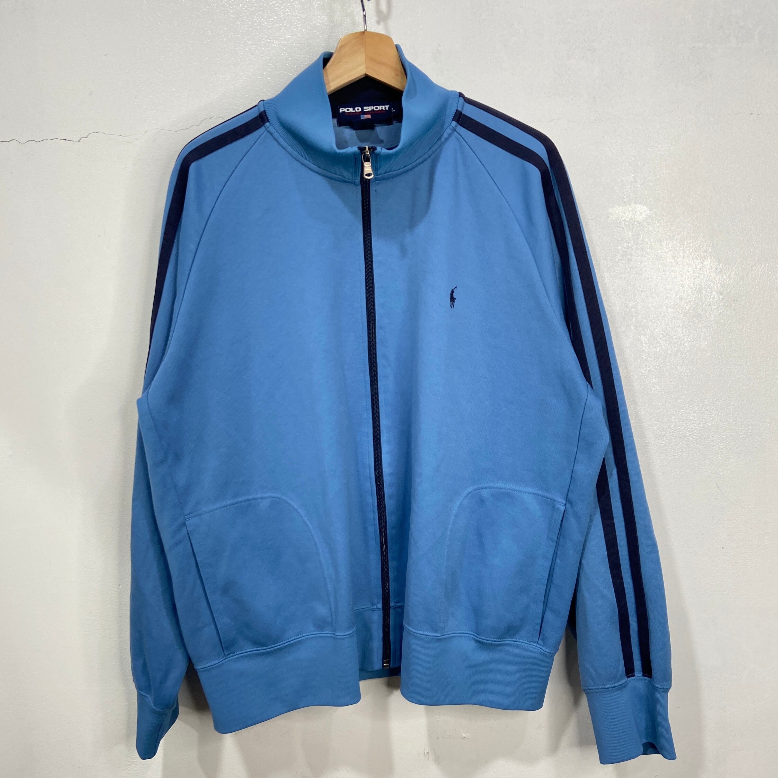 送料無料』90s POLO SPORT ポロスポーツ トラックジャケット サックス