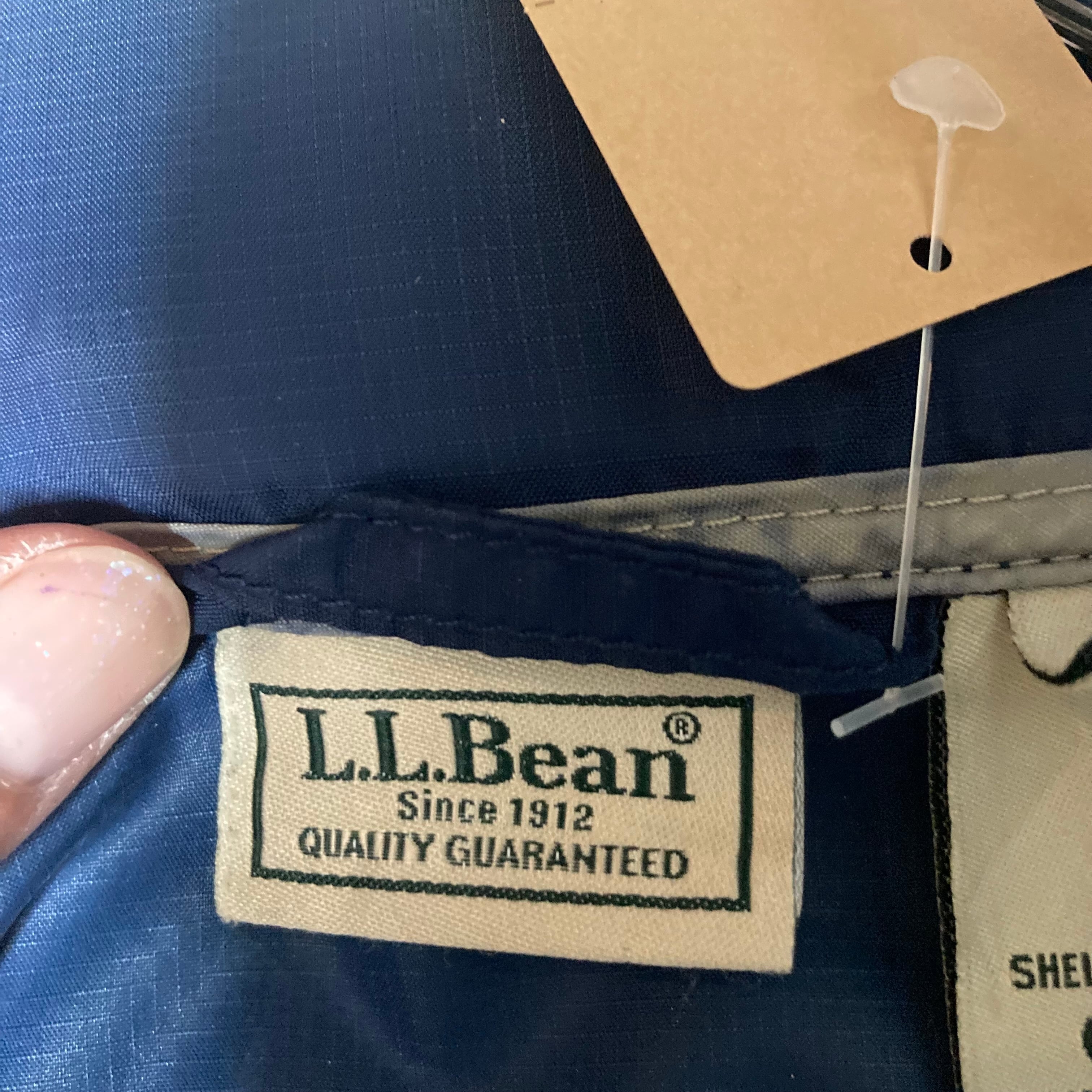 L.L.Bean ナイロンジャケット M ナイロン100% フード収納 ドローコード 