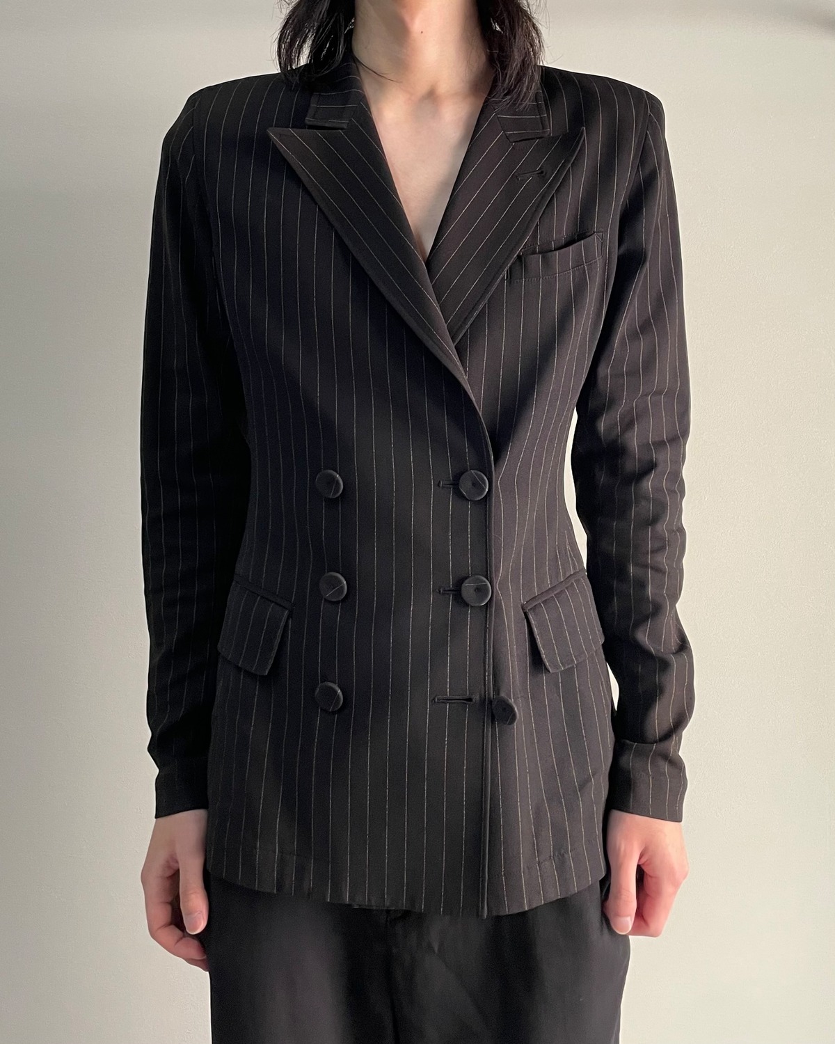 【jean paul gaultier classique】stripe double tailored jacket | blendmarket
