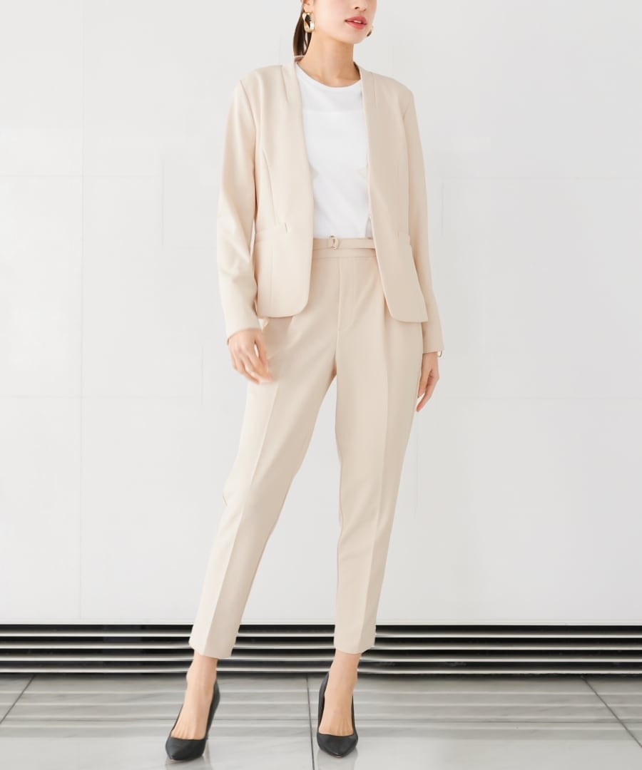ホワイトジョーゼット　Ｓ SALE 35％OFF】洗えて動けるワーママスーツ【手洗いできるハイ