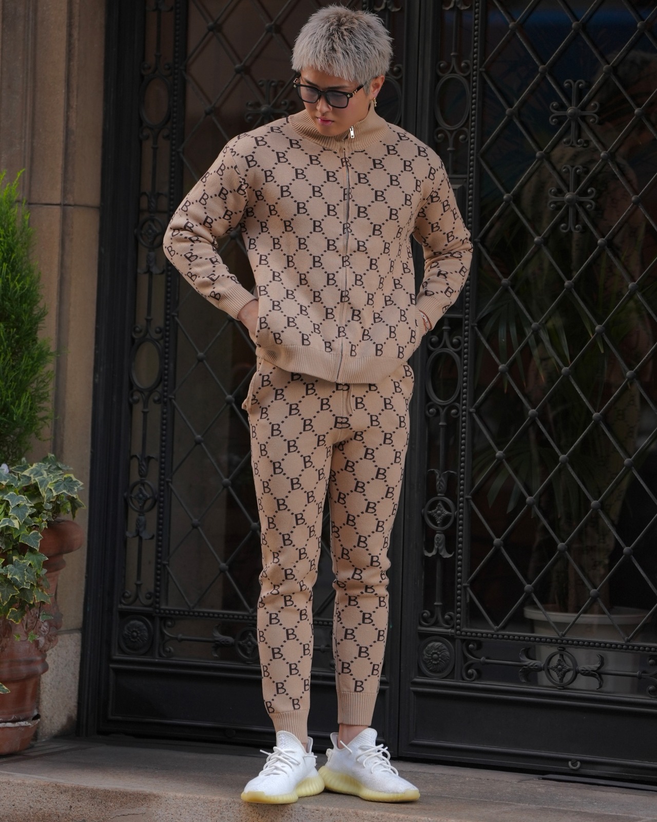 BELINDA MONOGRAM SWEAT PANTS【BB25025】