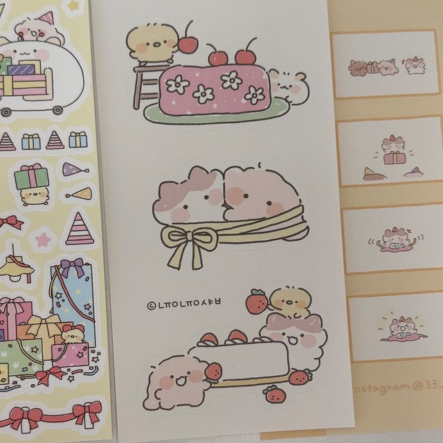 nyung nyung shop 〔sticker -プレゼントパーティー - 〕