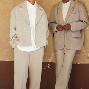 ゆったりカジュアルダブルショートジャケット　952