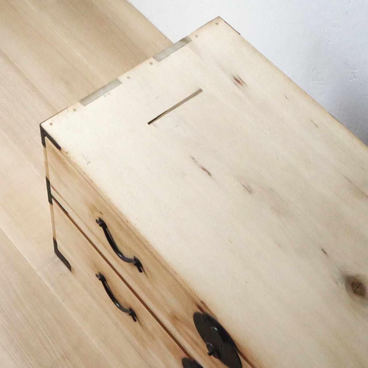 アンティーク 2段 チェスト 古家具 無垢材 無塗装 和箪笥 無垢材 | RENOKA