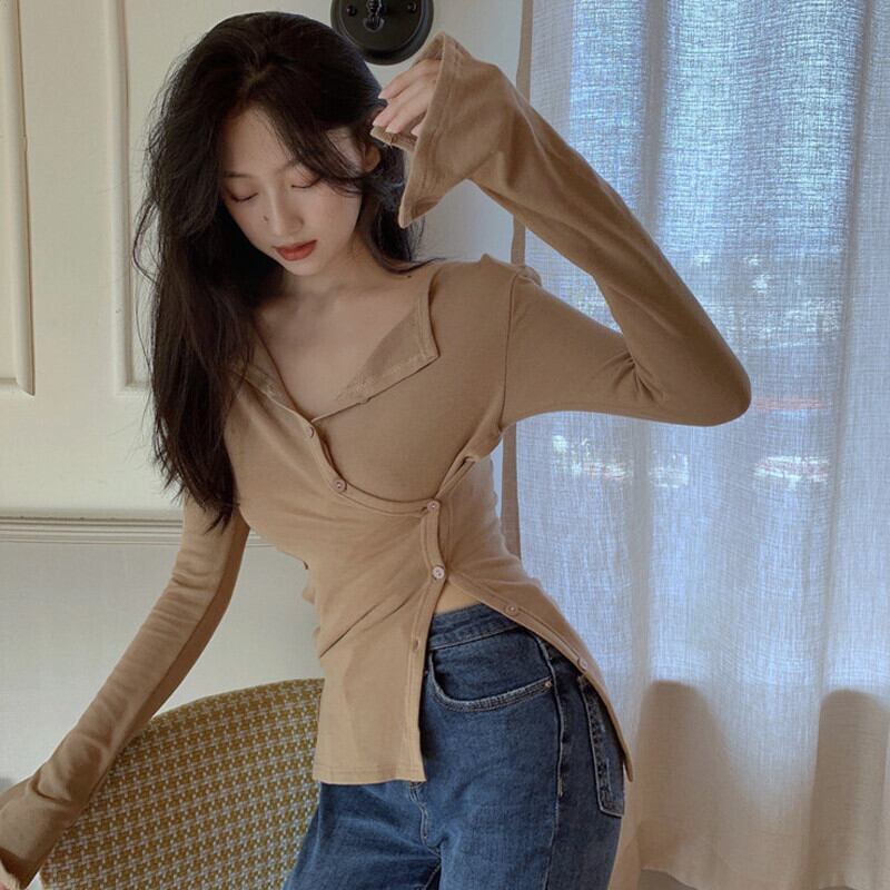 Tシャツ シャツ オータム薄手 ロング 秋物 ピュア ガールズファッション63766577468