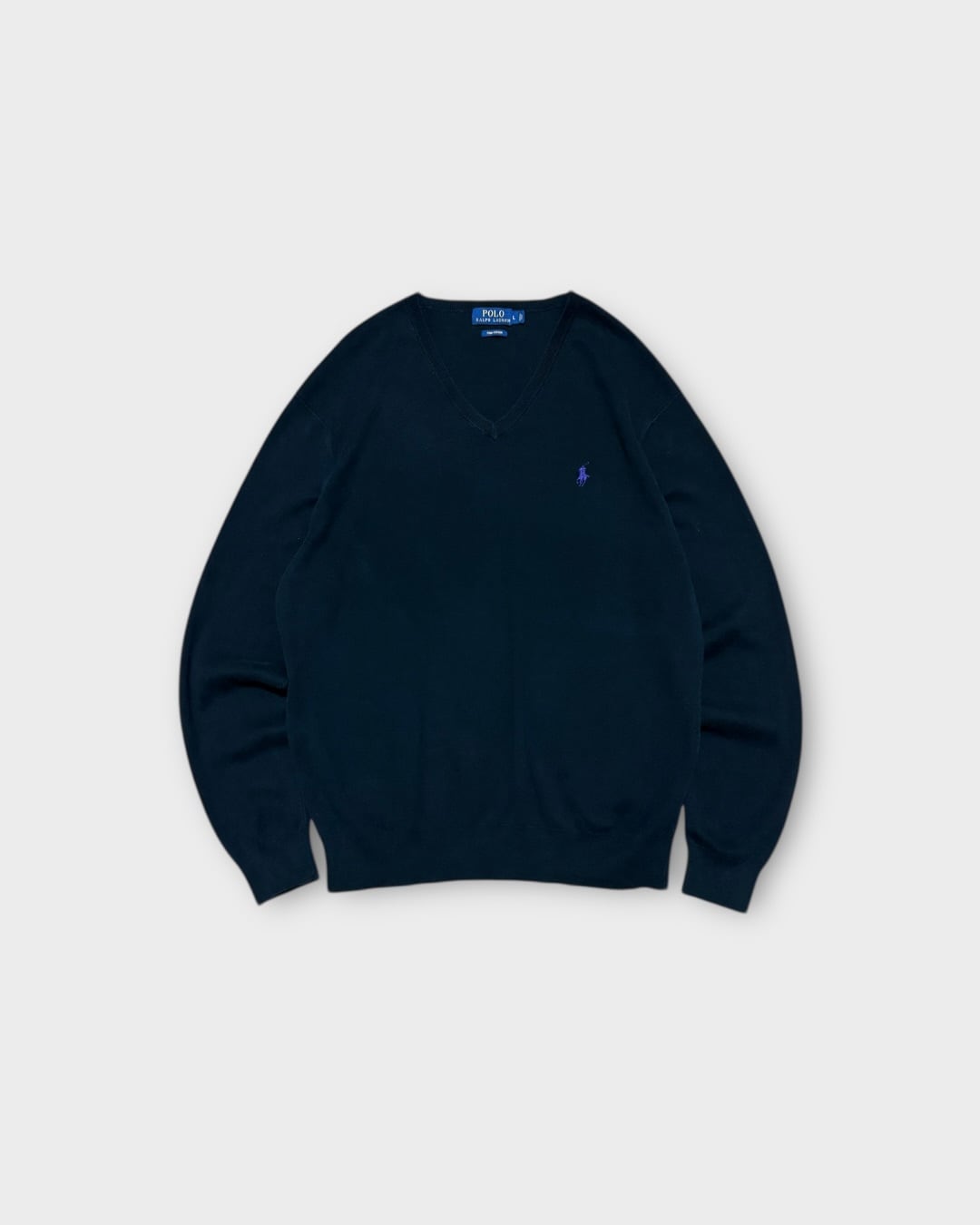 【Used】“Polo Ralph Lauren” Pima Cotton V-Neck Knit Sweater