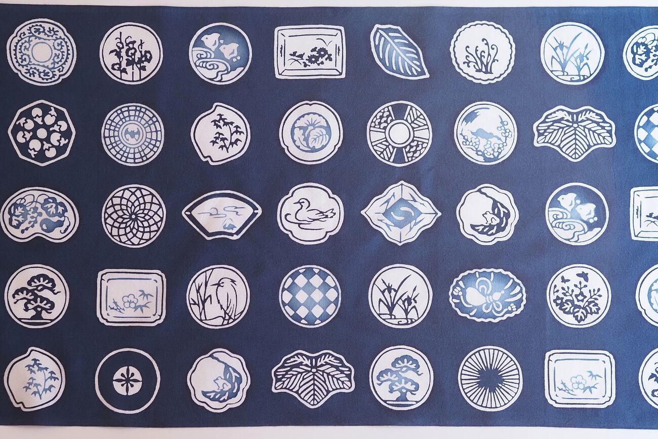 注染てぬぐい「豆皿」