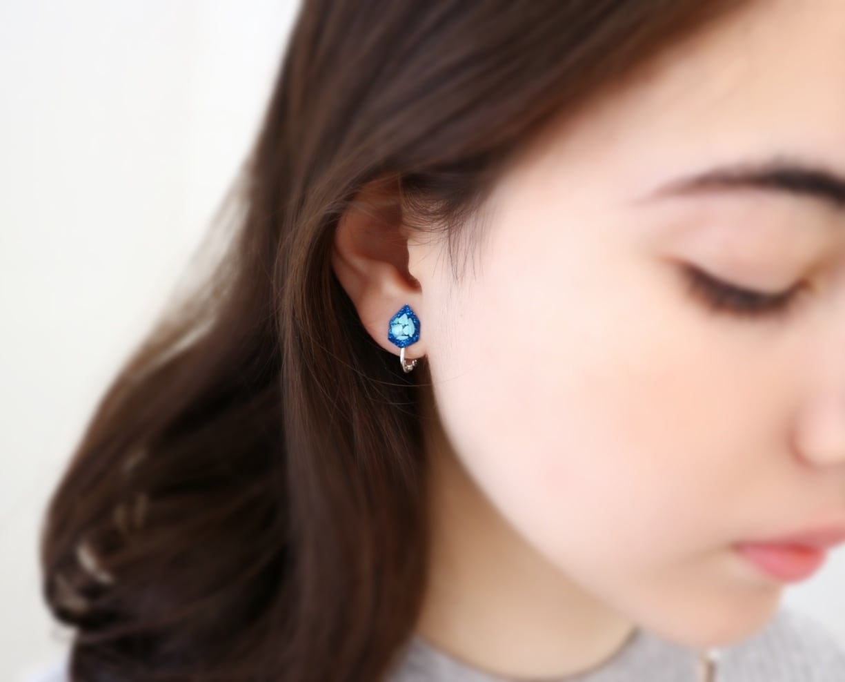 ≪138 ターコイズ≫レジンピアス 400円 ハンドメイド ピアス ≪138 