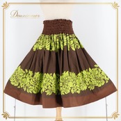 フラダンス 衣装 パウスカート ブラウン系 プアラニ 日本製 モンステラ柄 ハワイアンプリント アロハ フラ ダンス レッスン 練習 茶 黄緑 グリーン系 ハワイアンダンス レディース フラダンス スカート フレア おしゃれ 大人っぽい 上品 花柄 植物柄 フレアスカート セットアップ風 ルームウェア 部屋着 エレガント かわいい 綺麗め 柄スカート モンステラリーフ ボタニカル柄 葉っぱ柄 南国風 ハワイ挨拶 コスチューム 衣装用 ステージ衣装 発表会 文化祭 レッスン用 練習着 トレーニングウェア