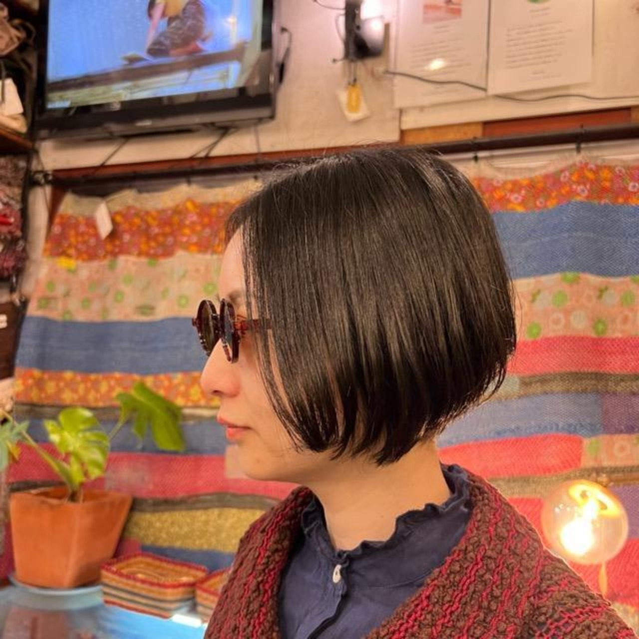 TOPANGA Accessory ラウンドカラーサングラス　全3色　ブラウン　ブルー　イエロー