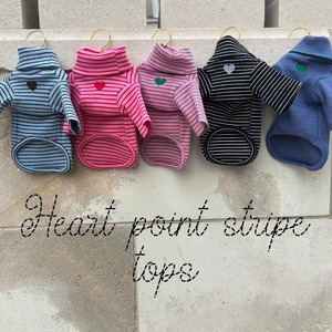 Heart point stripe tops