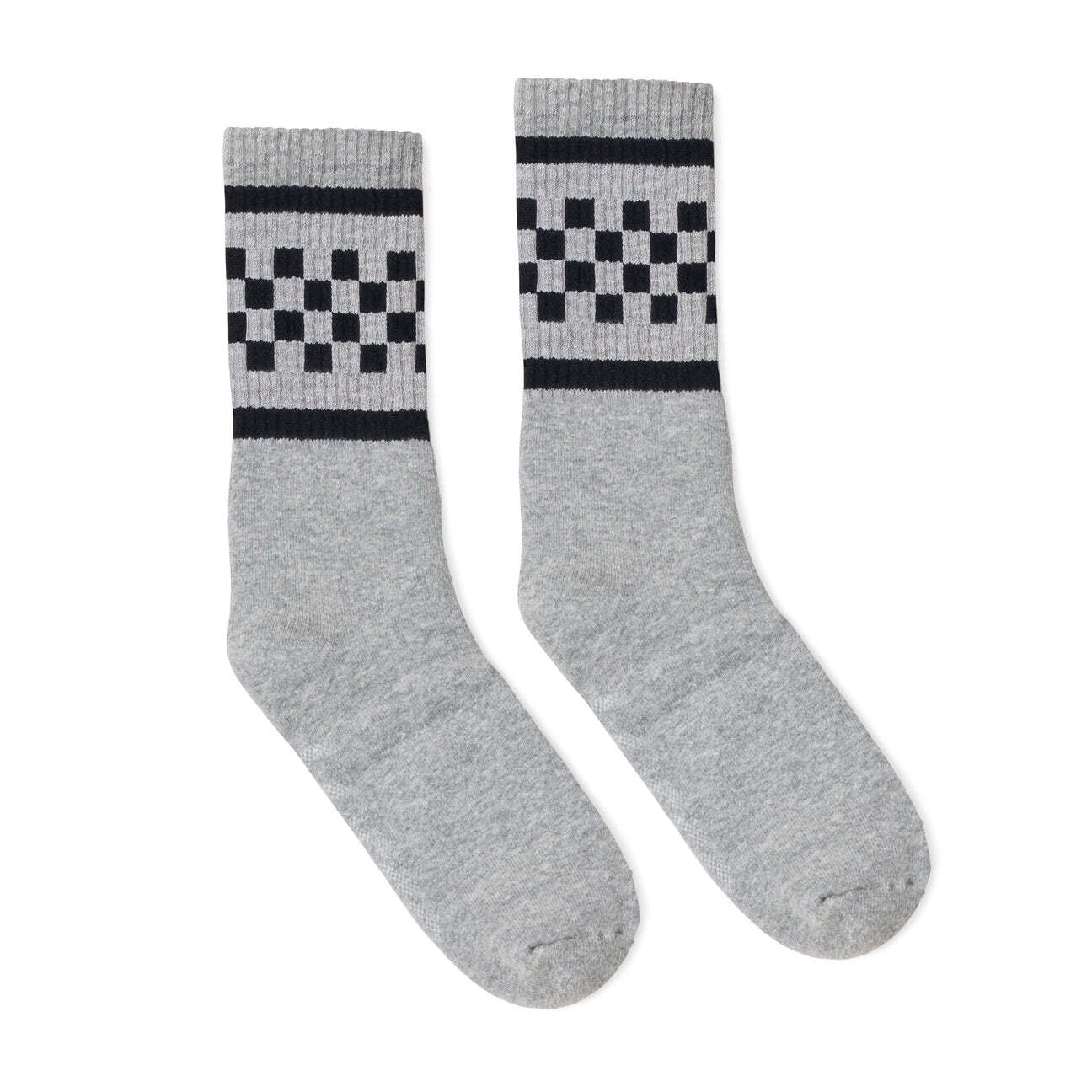 Socco Crew Socks/ Grey x Black Checker